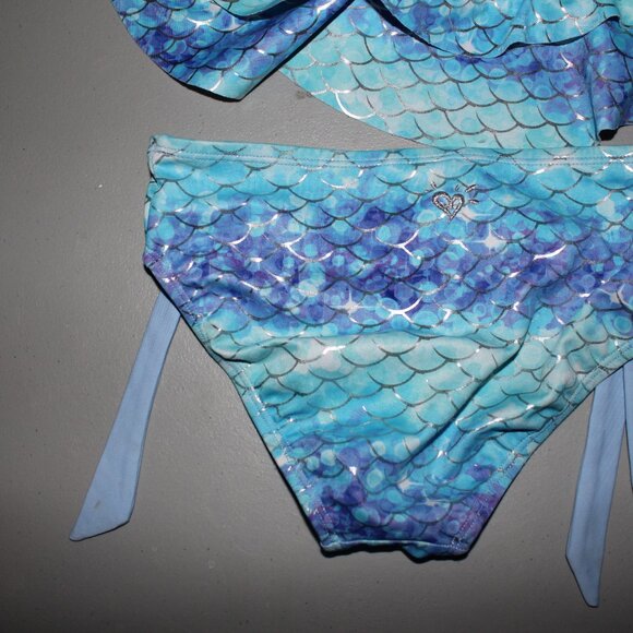 Blue Mermaide 2 Pcs Justice Bikini Swimsuit Size 8 - Picture 9 of 13